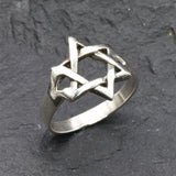 Star Ring, Star of David, Silver Star Ring, Jewish Ring, Six-Pointed Star, Jewish Star Ring, Solid Silver, Symbolic Ring, Sterling Silver