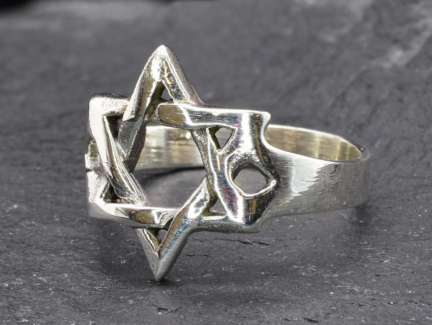 Star Ring, Star of David, Silver Star Ring, Jewish Ring, Six-Pointed Star, Jewish Star Ring, Solid Silver, Symbolic Ring, Sterling Silver