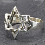 Star Ring, Star of David, Silver Star Ring, Jewish Ring, Six-Pointed Star, Jewish Star Ring, Solid Silver, Symbolic Ring, Sterling Silver