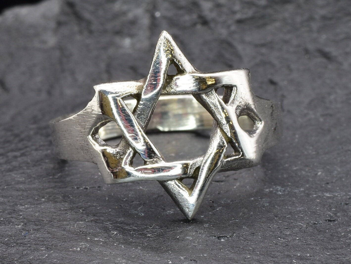 Star Ring, Star of David, Silver Star Ring, Jewish Ring, Six-Pointed Star, Jewish Star Ring, Solid Silver, Symbolic Ring, Sterling Silver