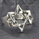 Star Ring, Star of David, Silver Star Ring, Jewish Ring, Six-Pointed Star, Jewish Star Ring, Solid Silver, Symbolic Ring, Sterling Silver