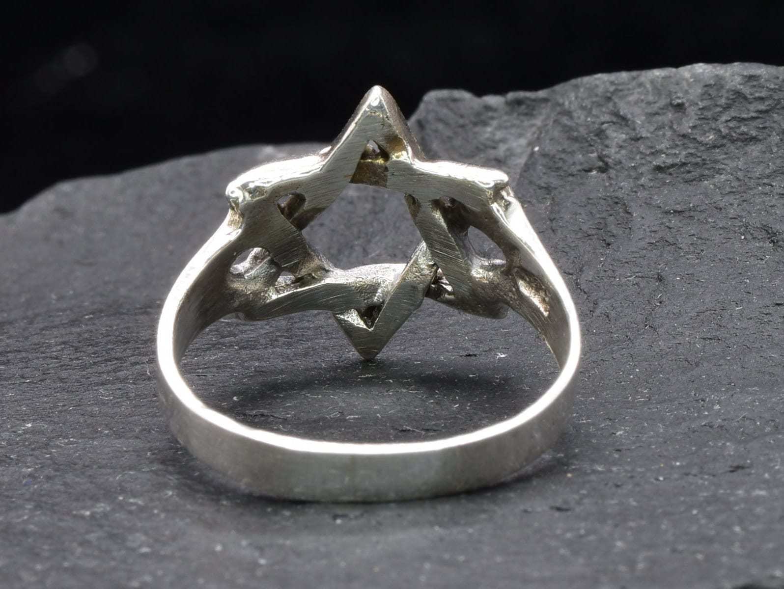 Star Ring, Star of David, Silver Star Ring, Jewish Ring, Six-Pointed Star, Jewish Star Ring, Solid Silver, Symbolic Ring, Sterling Silver