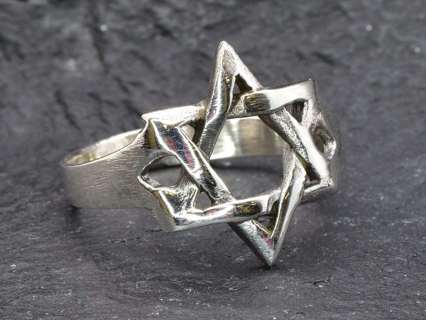Star Ring, Star of David, Silver Star Ring, Jewish Ring, Six-Pointed Star, Jewish Star Ring, Solid Silver, Symbolic Ring, Sterling Silver