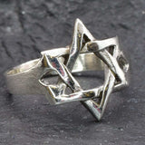 Star Ring, Star of David, Silver Star Ring, Jewish Ring, Six-Pointed Star, Jewish Star Ring, Solid Silver, Symbolic Ring, Sterling Silver