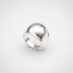 Silver Dome Ring - Wide Silver Ring - Silver Chunky Ring made in 925 Sterling Silver. Ideal for everyday wear and perfect for birthday gifting and special occasions.
