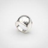Silver Dome Ring - Wide Silver Ring - Silver Chunky Ring made in 925 Sterling Silver. Ideal for everyday wear and perfect for birthday gifting and special occasions.