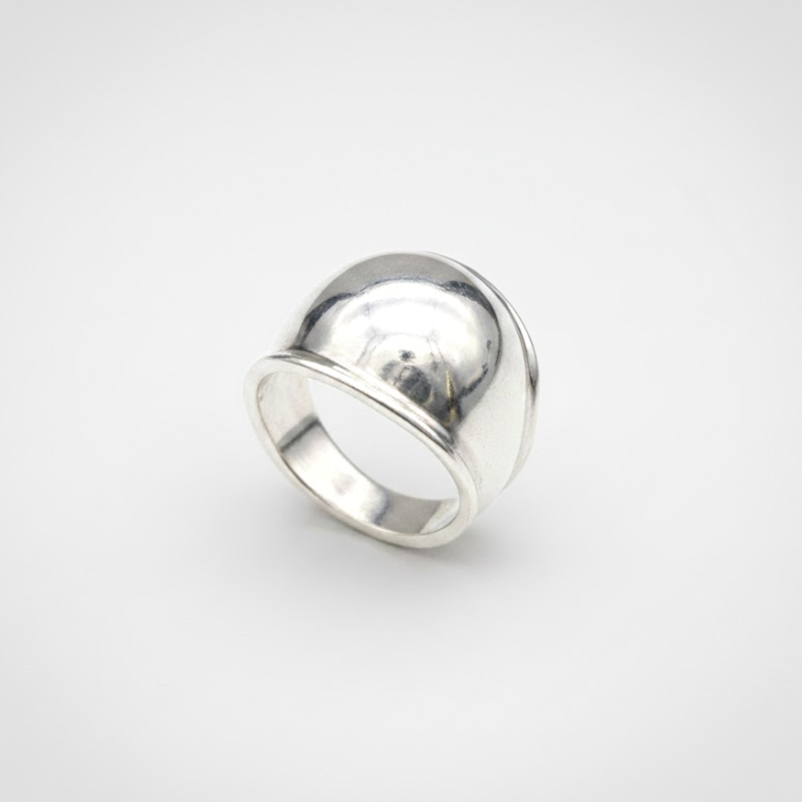 Silver Dome Ring - Wide Silver Ring - Silver Chunky Ring made in 925 Sterling Silver. Ideal for everyday wear and perfect for birthday gifting and special occasions.