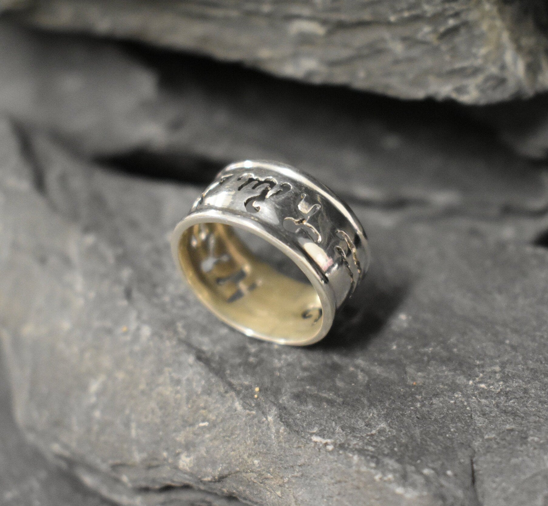 Zodiac Sign Ring, Zodiac Band, Symbolic Ring, Astrology Ring, Sign Ring, Solid Silver Ring, Sterling Silver Band, Silver Astrological Band