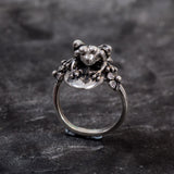 Silver Frog Ring - Small Frog Ring - Silver Animal Ring