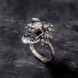 Silver Frog Ring - Small Frog Ring - Silver Animal Ring