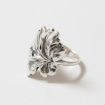 Artistic Silver Leaf Ring - Maple Leaf Inspired Design in 925 Sterling Silver, perfect for daily wear and anniversaries.