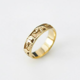 Elephant Eternity Band - Silver Elephant Ring - Wide Animal Band