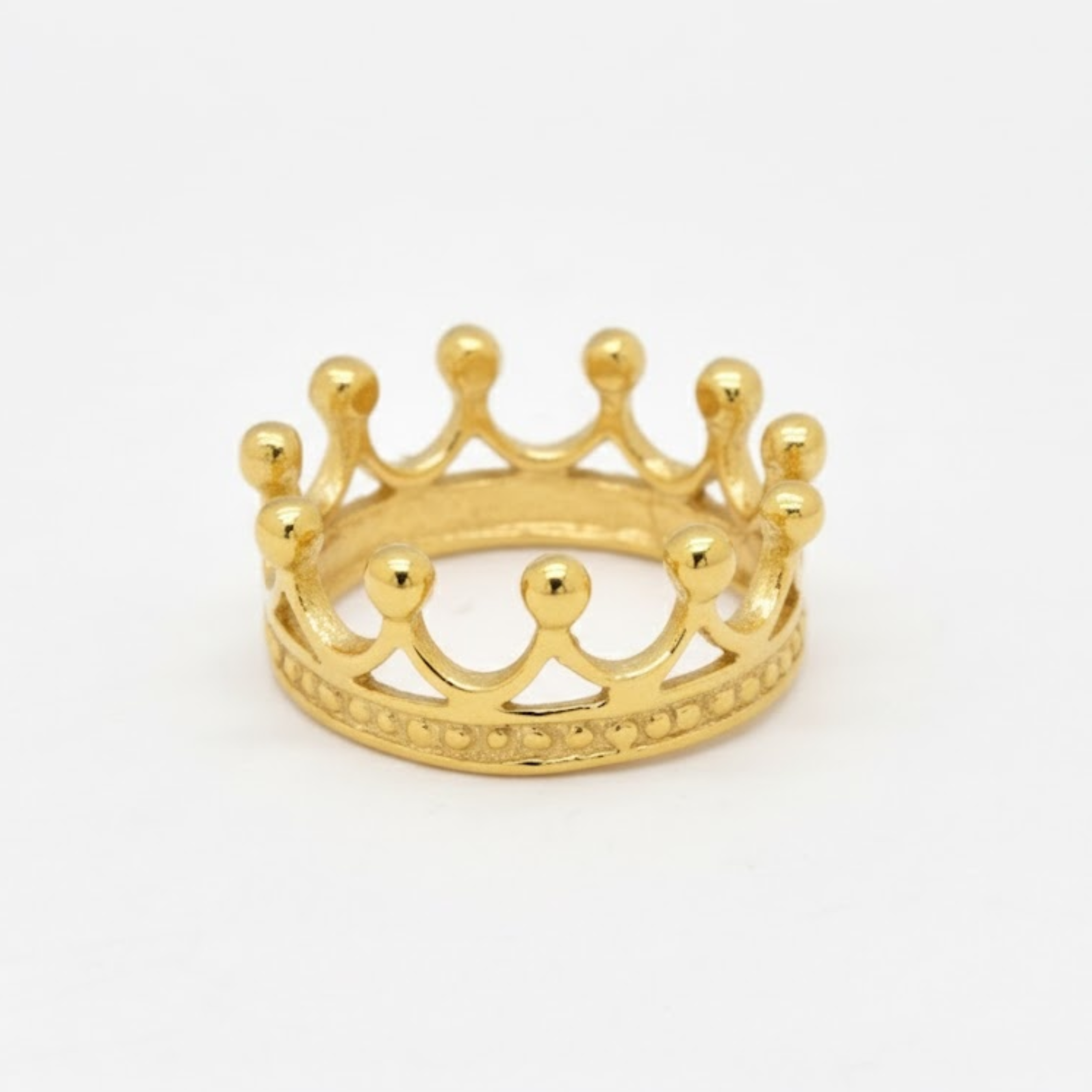 Gold Crown Ring - Luxurious 18k Gold Vermeil, designed for everyday elegance and a thoughtful gift for any celebration.