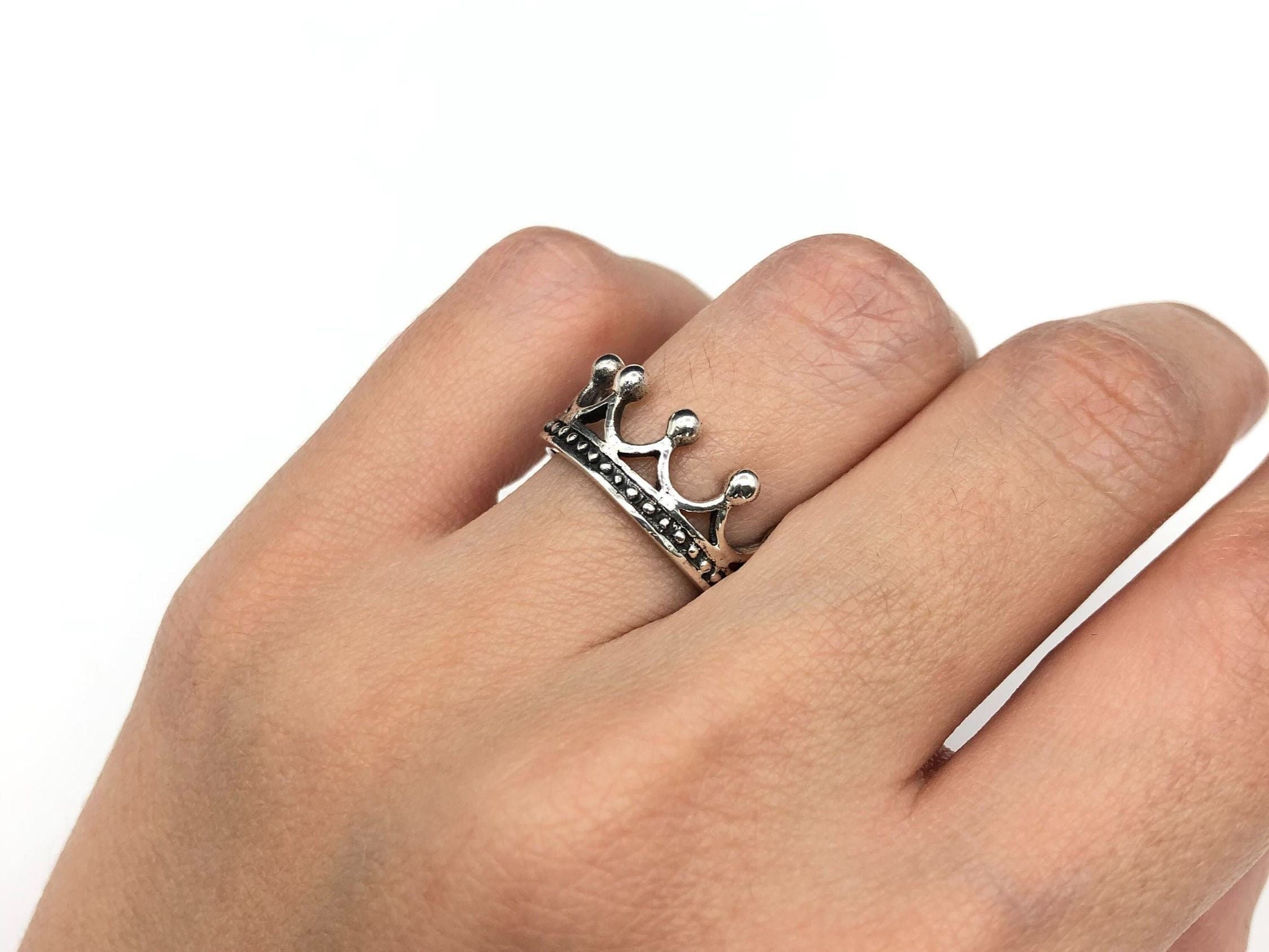 Gold Crown Ring, Gold Tiara Ring, Gold Princess Ring, Queen Ring, King Ring, Handmade Crown Ring, Crown Ring, Tiara Ring, Gold Vermeil Ring(2)