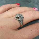 Silver Lion Ring - Lion Head Ring - Silver Animal Ring