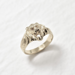 Silver Lion Ring - Lion Head Ring - Silver Animal Ring