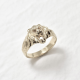 Gold Lion Ring - Lion Head Ring - Zodiac Leo Ring