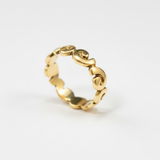 Graceful Gold Wavy Spiral Ring in 18k Gold Vermeil, a stylish addition to any outfit. Perfect for casual wear or as a thoughtful gift.