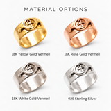 Silver Ankh Ring - Silver Egyptian Ring - Wide Symbolic Silver Ring