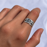 Silver Ankh Ring - Silver Egyptian Ring - Wide Symbolic Silver Ring