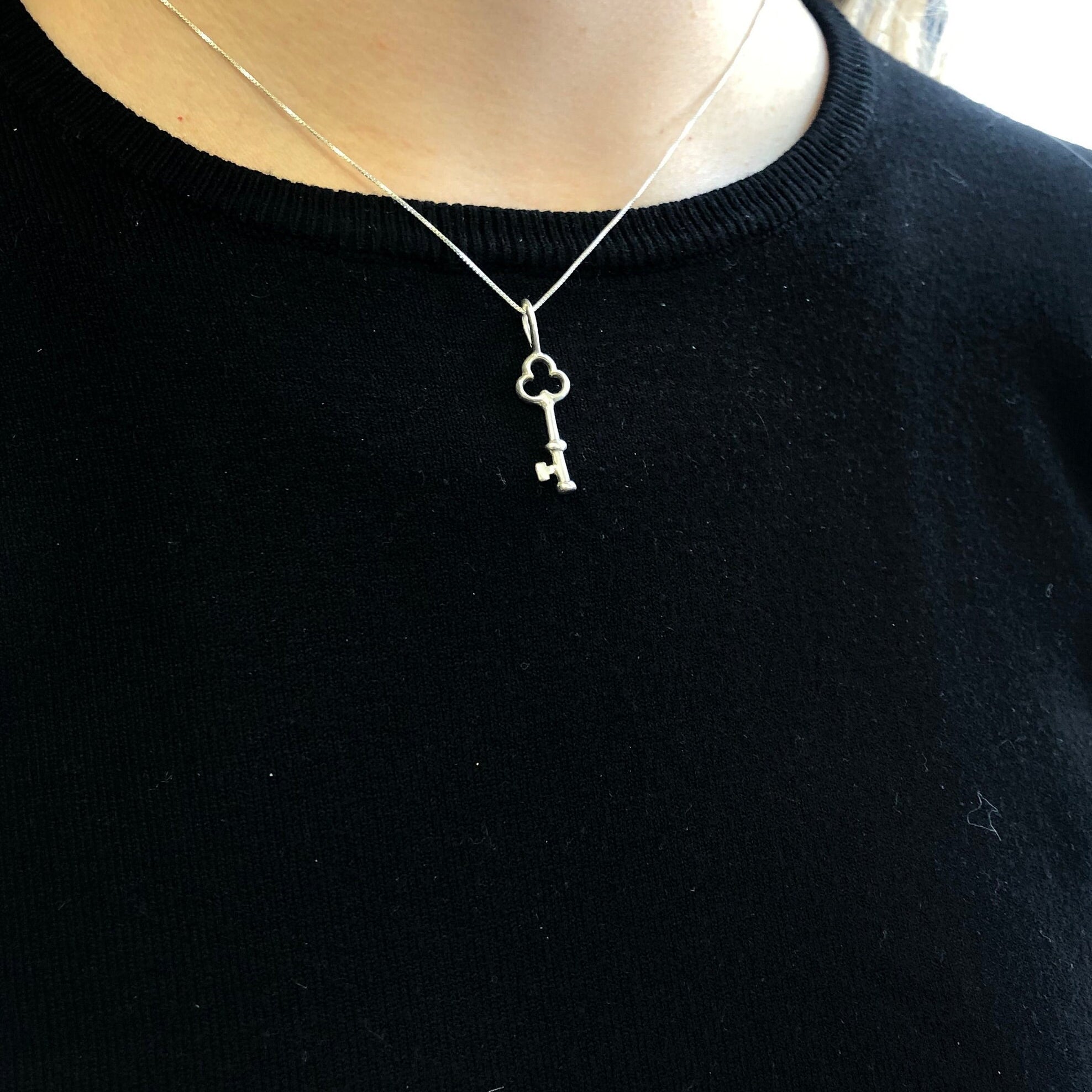 Key Pendant, Friendship Pendant, Love Pendant, Dainty Pendant, Gift For Her, Silver Key Pendant, Key Necklace, Silver Pendant, 925 Silver
