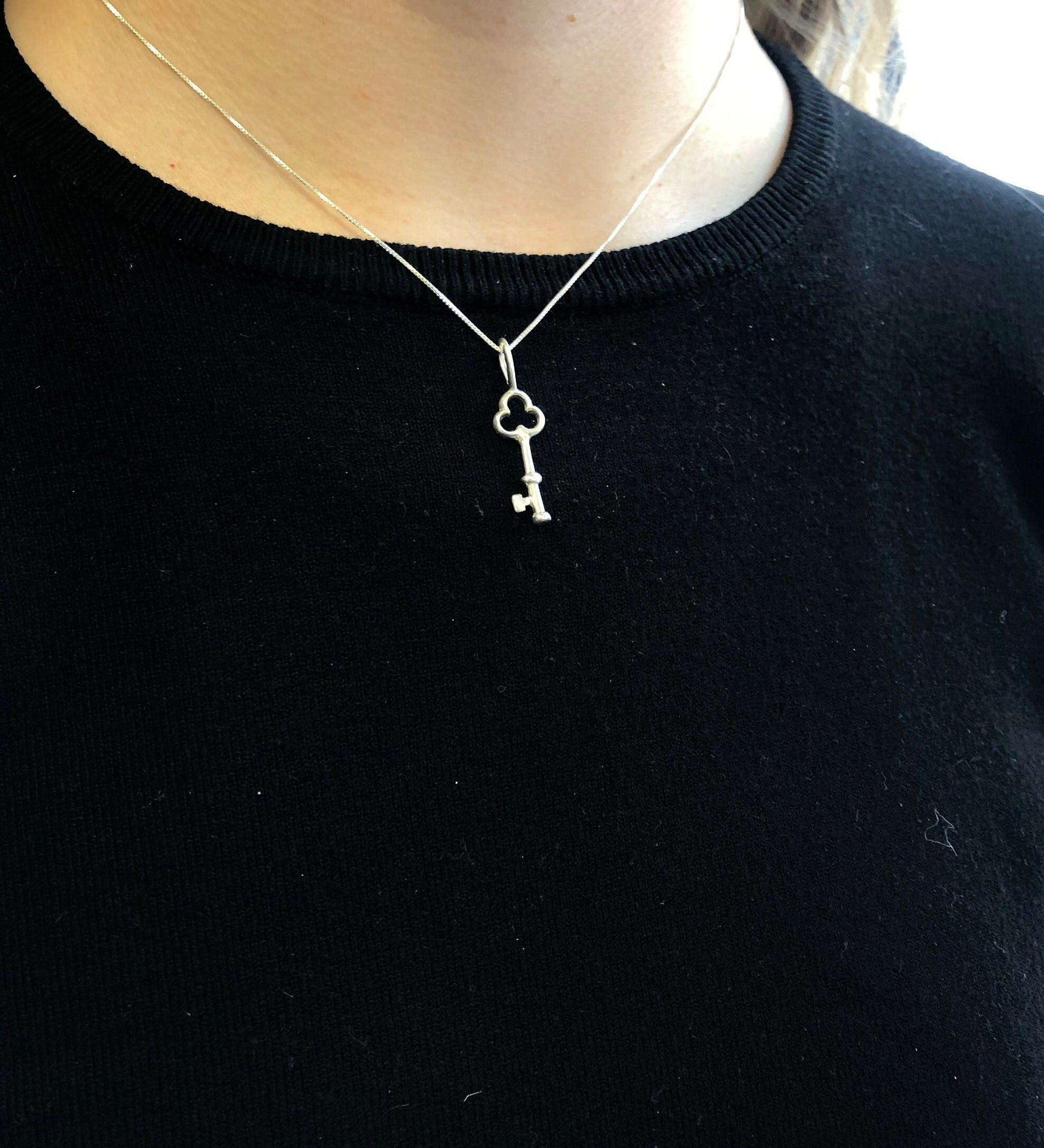 Key Pendant, Friendship Pendant, Love Pendant, Dainty Pendant, Gift For Her, Silver Key Pendant, Key Necklace, Silver Pendant, 925 Silver
