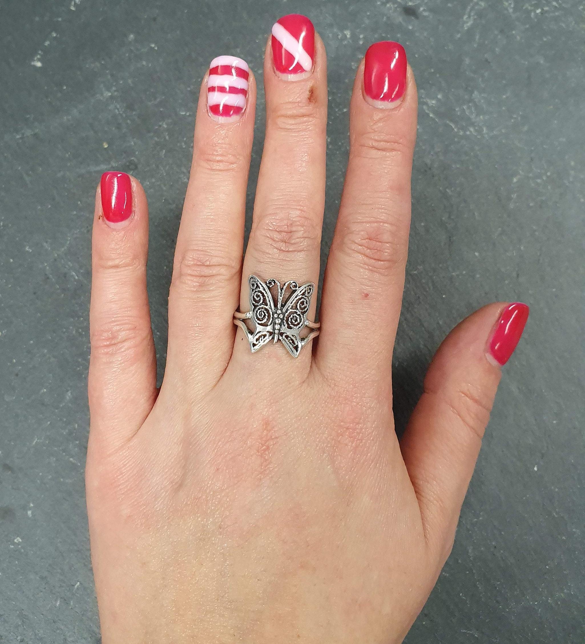 Silver Butterfly Ring, Butterfly Ring, Vintage Butterfly Ring, Small Animal Ring, Solid Silver Ring, Artisan Ring, Small Designer Ring