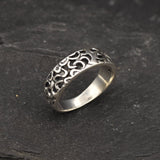 Silver Vintage Ring - Bali Band Ring - Everyday Ring