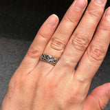 Silver Vintage Ring - Bali Band Ring - Everyday Ring