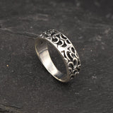 Silver Vintage Ring - Bali Band Ring - Everyday Ring