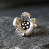 Silver Flower Ring - Silver Daisy Ring - Large Flower Ring