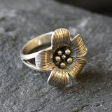 Silver Flower Ring - Silver Daisy Ring - Large Flower Ring