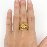 Gold Angel Ring, Angelic Ring, Cupid Ring, Saint Ring, Statement Ring, Religious Ring, Gold Vermeil Ring, Gold Plated Ring, Angel Flute Ring