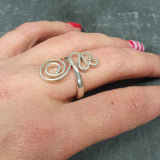 Silver Swirl Ring - Silver Spiral Ring - Infinity Ring