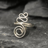 Silver Swirl Ring - Silver Spiral Ring - Infinity Ring