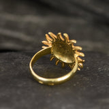 Gold Sun Ring, Bohemian Ring, Boho Ring, Stacking Ring, Sunshine Ring, Gold Vermeil Ring, Sunny Ring, Gold Artisan Ring, Gold Plated Ring