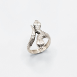 Silver Snake Ring - Long Snake Ring - Silver Serpent Ring