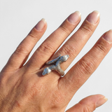 Silver Snake Ring - Long Snake Ring - Silver Serpent Ring