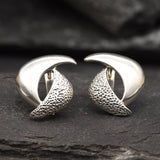 Unique Earrings, Statement Earrings, 925 Silver Earrings, Textured Silver, Artistic Earrings, Bold Earrings, Solid Silver, English Lock, 925