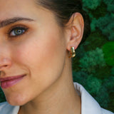 Silver Hoop Earrings, Curve Earrings, Minimalist Earrings, Wave Earrings, Thick Hoops, Half Hoops, Simple Hoops, 925 Silver Earrings(1)