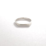 Silver Bar Ring - Flat Top Ring - Silver Horizontal Ring