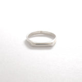 Silver Bar Ring - Flat Top Ring - Silver Horizontal Ring
