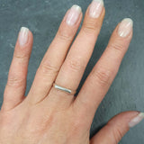 Silver Bar Ring - Flat Top Ring - Silver Horizontal Ring