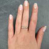 Silver Bar Ring - Flat Top Ring - Silver Horizontal Ring