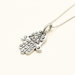 Stylish Gold Hands Necklace crafted from 925 Sterling Silver, a meaningful accessory for everyday elegance and celebrations.