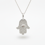 Charming Gold Hamsa Pendant in 925 Sterling Silver, a versatile piece for all occasions and a lovely gift choice.