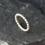 Silver Dainty Ring, Bubble Ring, Silver Stackable Ring, Stacking Band, Simple Silver Band, Beaded Ring, Ball Ring, 925 Silver Ring,Stackable