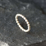 Silver Dainty Ring, Bubble Ring, Silver Stackable Ring, Stacking Band, Simple Silver Band, Beaded Ring, Ball Ring, 925 Silver Ring,Stackable