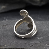 Long Silver Ring, Swirl Ring, Artistic Ring, Solid Silver Ring, Statement Ring, 925 Sterling Silver, Long Ring, Sterling Silver Ring, Silver