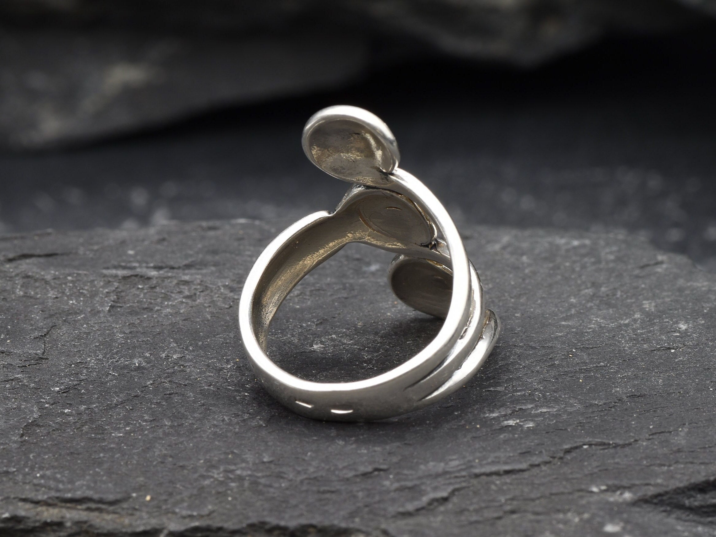 Long Silver Ring, Swirl Ring, Artistic Ring, Solid Silver Ring, Statement Ring, 925 Sterling Silver, Long Ring, Sterling Silver Ring, Silver